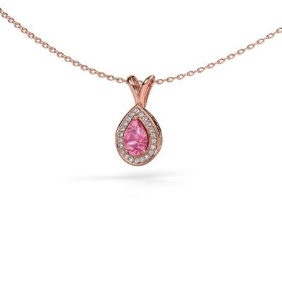 Pendant Ginger 585 rose gold pink sapphire 7x5 mm