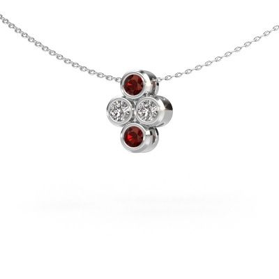 Pendant Judi 585 white gold garnet 3.4 mm