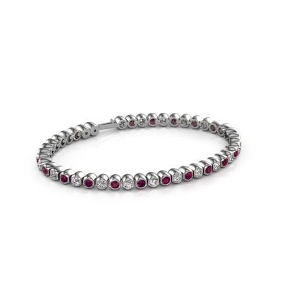 Bracelet tennis Bianca 3 mm 585 or blanc rhodolite 3 mm