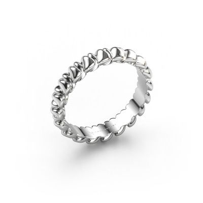 Stackable ring Nikki 585 white gold