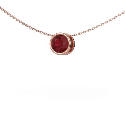 Pendant Lavon RND 585 rose gold ruby 6.5 mm