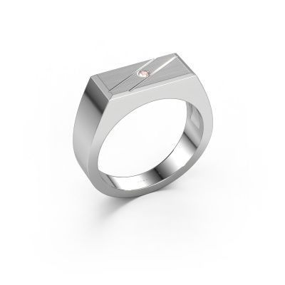 Men's ring Dree 3 585 white gold morganite champagne 2 mm
