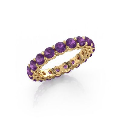 Stackable ring Michelle full 3.4 585 gold amethyst 3.4 mm