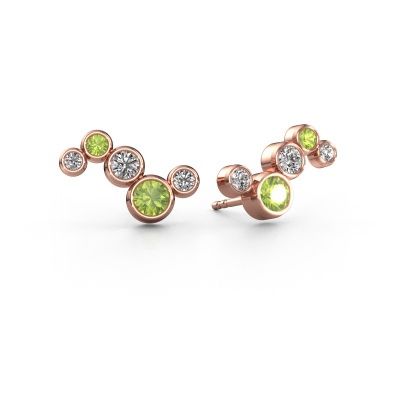 Earrings Ryan 585 rose gold peridot 4 mm