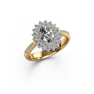 Bague de fiançailles Alina 2 585 or jaune diamant synthétique 0.70 crt