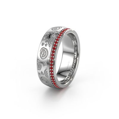 Ehering WH2066L27D 585 Weißgold Rubin 1 mm ±7x2.4 mm