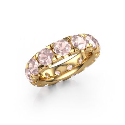 Stackable ring Jackie 5.0 585 gold morganite champagne 5 mm