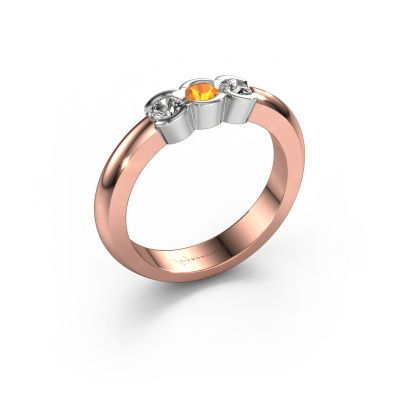 Ring Lotte 3 585 rose gold citrin 3 mm