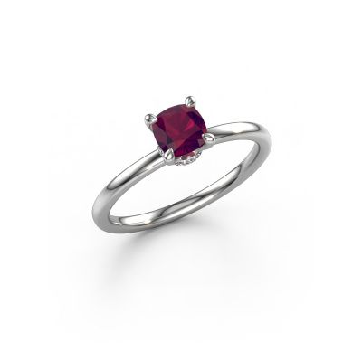 Engagement ring Crystal CUS 3 585 white gold rhodolite 5 mm