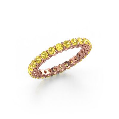 Stackable ring Michelle full 2.4 585 rose gold yellow sapphire 2.4 mm