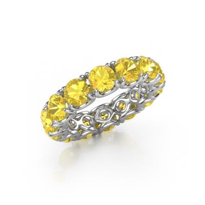 Ring Estee 4.7 585 white gold yellow sapphire 4.7 mm