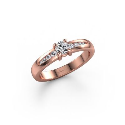 Engagement ring Zohra 585 rose gold lab grown diamond 0.383 crt