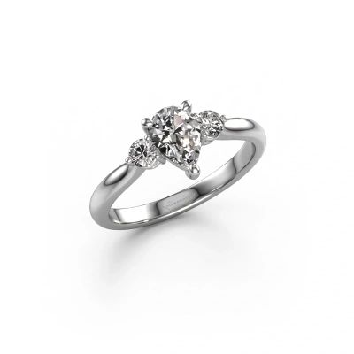 Engagement ring Lieselot PER 585 white gold lab grown diamond 0.84 crt