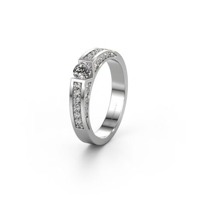 Wedding ring WH2098L 950 platinum zirconia ±4x3 mm