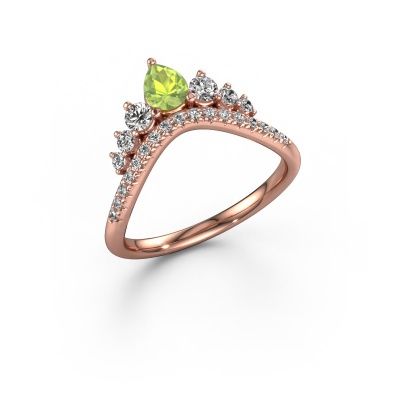 Stackable ring Crown B 585 rose gold peridot 5x4 mm