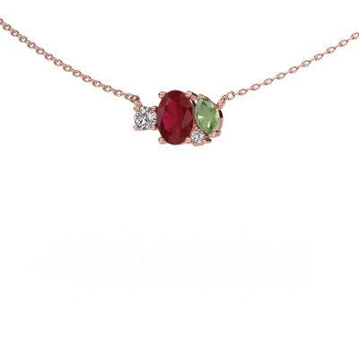 Pendant Frauke OVL 585 rose gold ruby 7x5 mm