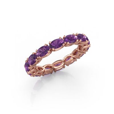 Ring Vivienne OVL 5x3 585 rose gold amethyst 5x3 mm
