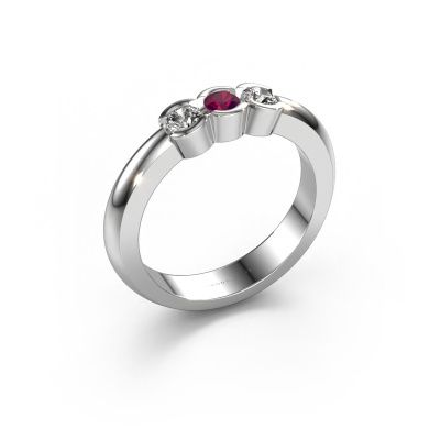 Ring Lotte 3 950 platinum rhodolite 3 mm