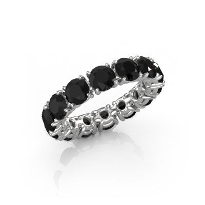 Ring Vivienne 4.7 585 white gold black diamond 6.72 crt
