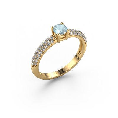 Verlobungsring Marjan 585 Gold Aquamarin 4.2 mm