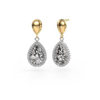 Oorhangers Tilly per 1 585 witgoud diamant 6.42 crt