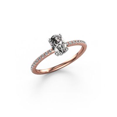 Engagement ring Lynelle 2 585 rose gold diamond 0.60 crt