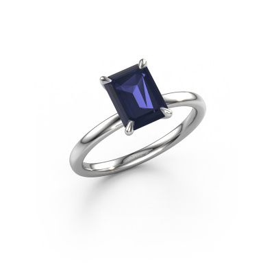 Engagement ring Crystal EME 1 950 platinum sapphire 8x6 mm