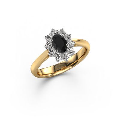 Engagement ring Leesa 1 585 gold black diamond 0.60 crt