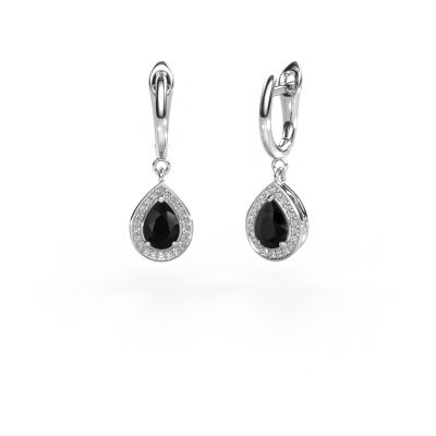 Pendants d'oreilles Ginger 1 950 platine diamant noir 2.22 crt