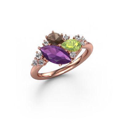 Ring Amanda 585 Roségold Amethyst 10x5 mm