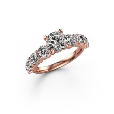 Verlovingsring Deja 585 rosé goud zirkonia 6.5 mm