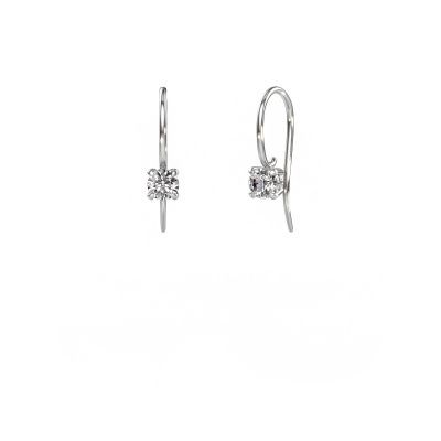 Drop earrings Cleo RND 585 white gold diamond 0.30 crt