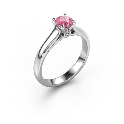 Engagement ring Valorie RND 1 950 platinum pink sapphire 5 mm