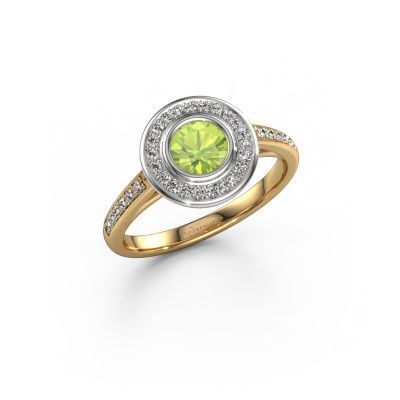 Engagement ring Noud 2 RND 585 gold peridot 5 mm