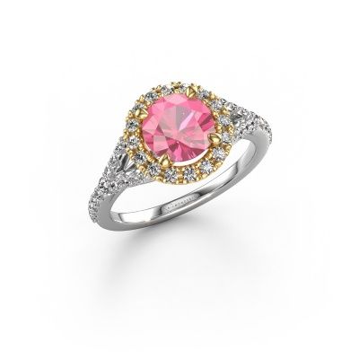 Engagement ring Kimber RND 585 white gold pink sapphire 7 mm