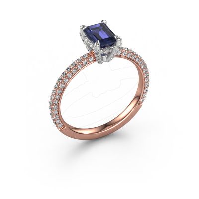 Engagement ring Saskia EME 2 585 rose gold sapphire 6.5x4.5 mm