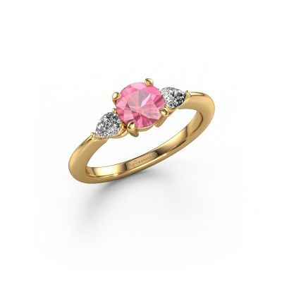 Verlobungsring Chanou RND 585 Gold Pink Saphir 6 mm
