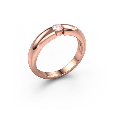Engagement ring Amelia 585 rose gold morganite champagne 3.4 mm