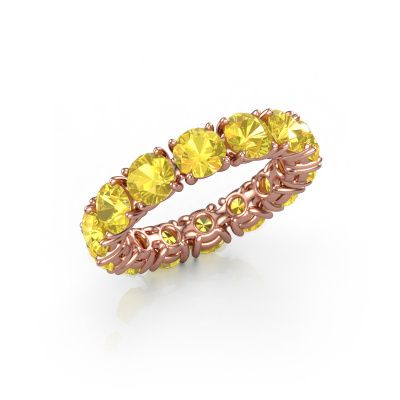 Ring Vivienne 4.7 585 rose gold yellow sapphire 4.7 mm
