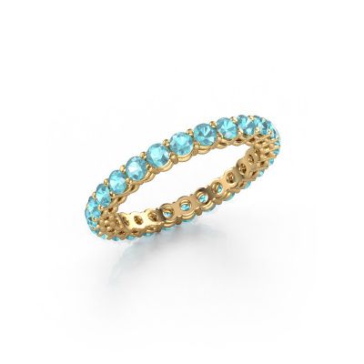Stackable ring Michelle full 2.4 585 gold blue topaz 2.4 mm