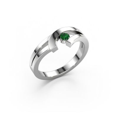 Ring Yentl 585 white gold emerald 3 mm