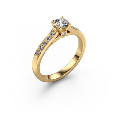 Engagement ring Valorie RND 2 585 gold diamond 0.61 crt