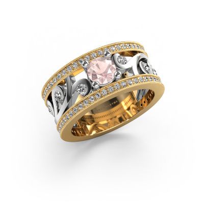 Ring Sanne 585 gold morganite champagne 5 mm