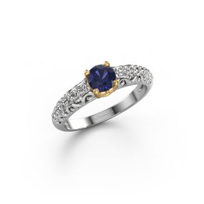 Engagement ring Mellie 585 white gold sapphire 5 mm