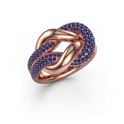 Ring Delena 585 rose gold sapphire 0.8 mm