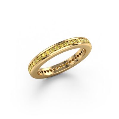 Stackable ring Elvire 3 585 gold yellow sapphire 1.3 mm