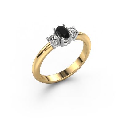 Verlobungsring Karie 585 Gold Schwarz Diamant 0.436 crt