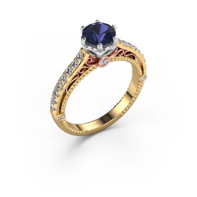 Verlovingsring Venita 585 goud saffier 6.5 mm