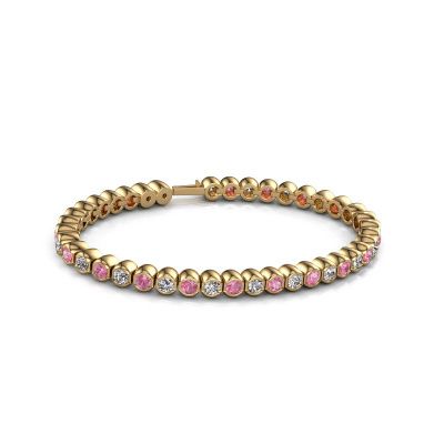 Tennis Armband Bianca 3.5 mm 585 Gold Pink Saphir 3.5 mm