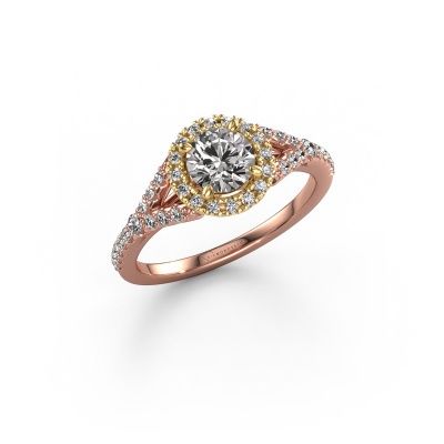 Verlobungsring Kimber RND 585 Roségold Diamant 0.922 crt